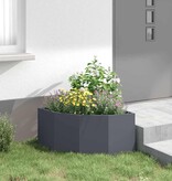 VidaXL Hoek Plantbak Antraciet 60 x 60 x 35 cm Staal