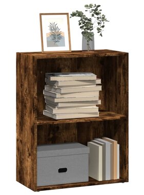 VidaXL Boekenkast 60x30x77 cm bewerkt hout gerookt eikenkleurig