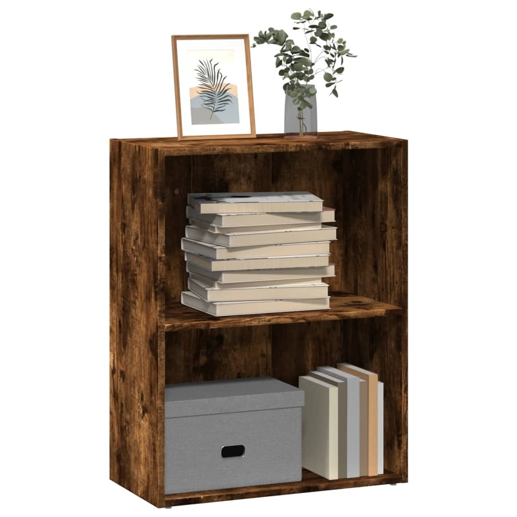 VidaXL Boekenkast 60x30x77 cm bewerkt hout gerookt eikenkleurig