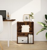 VidaXL Boekenkast 60x30x77 cm bewerkt hout gerookt eikenkleurig
