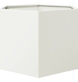 VidaXL Plantenbak zeshoek 69x60x45 cm staal wit