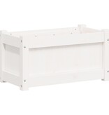 VidaXL Plantenbakken 2 st cm massief grenenhout wit