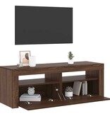 VidaXL Tv-meubel met LED-verlichting 120x35x40 cm bruin eikenkleur