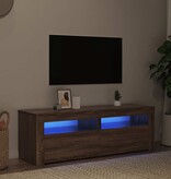 VidaXL Tv-meubel met LED-verlichting 120x35x40 cm bruin eikenkleur