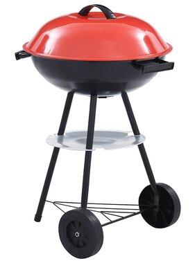 VidaXL Kogelbarbecue houtskool met wieltjes XXL 44 cm
