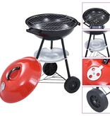 VidaXL Kogelbarbecue houtskool met wieltjes XXL 44 cm