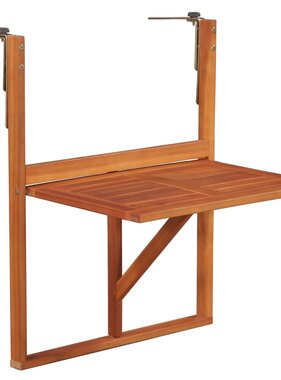 VidaXL Balkontafel hangend 64,5x44x80 cm massief acaciahout