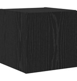 VidaXL TV Wandkast Zwart Eiken 30,5 x 35 x 30 cm Bewerkt hout