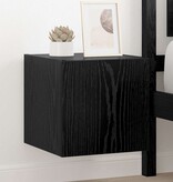 VidaXL TV Wandkast Zwart Eiken 30,5 x 35 x 30 cm Bewerkt hout