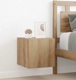 VidaXL TV Wandkast Ambachtelijk eiken 30,5 x 35 x 30 cm Bewerkt hout