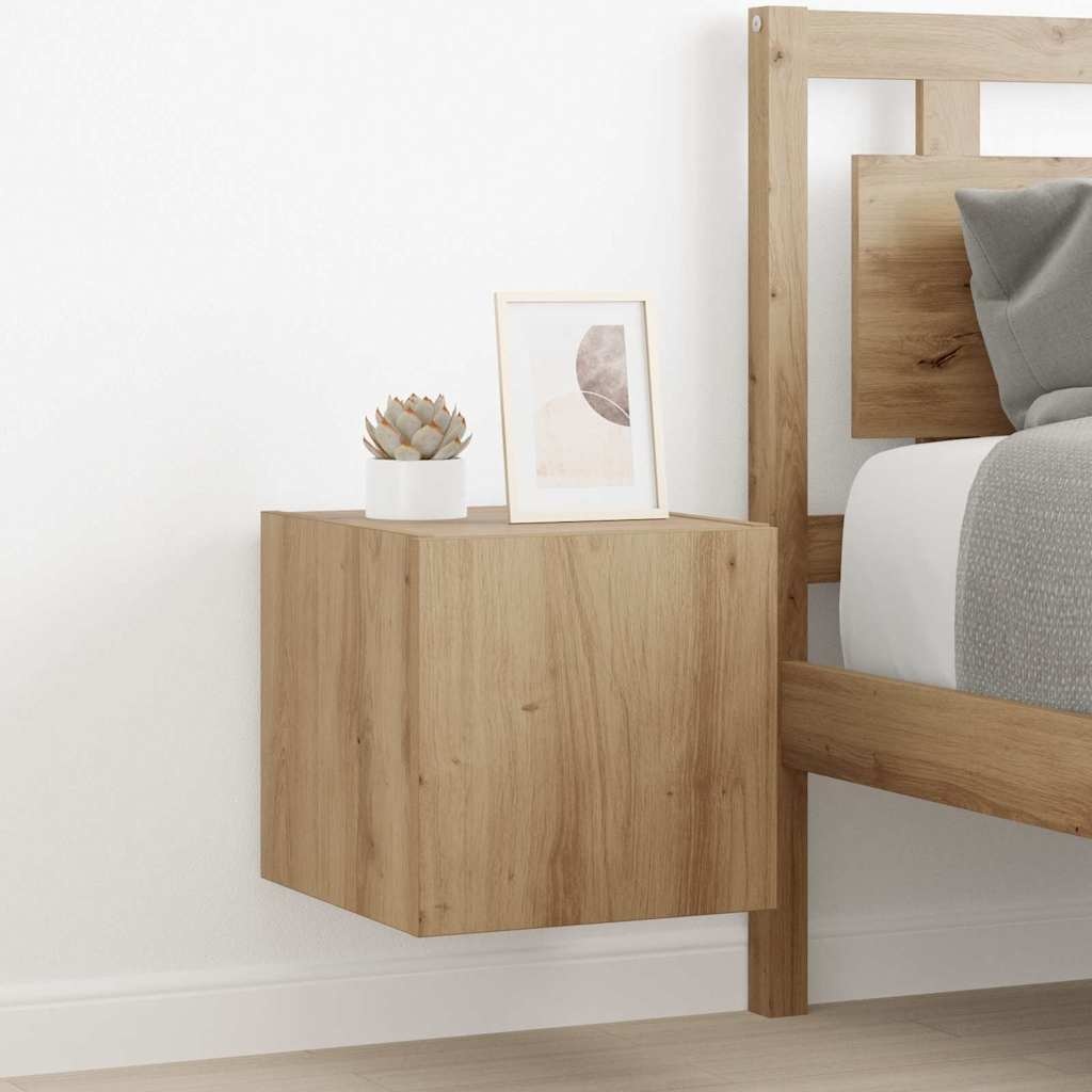 VidaXL TV Wandkast Ambachtelijk eiken 30,5 x 35 x 30 cm Bewerkt hout