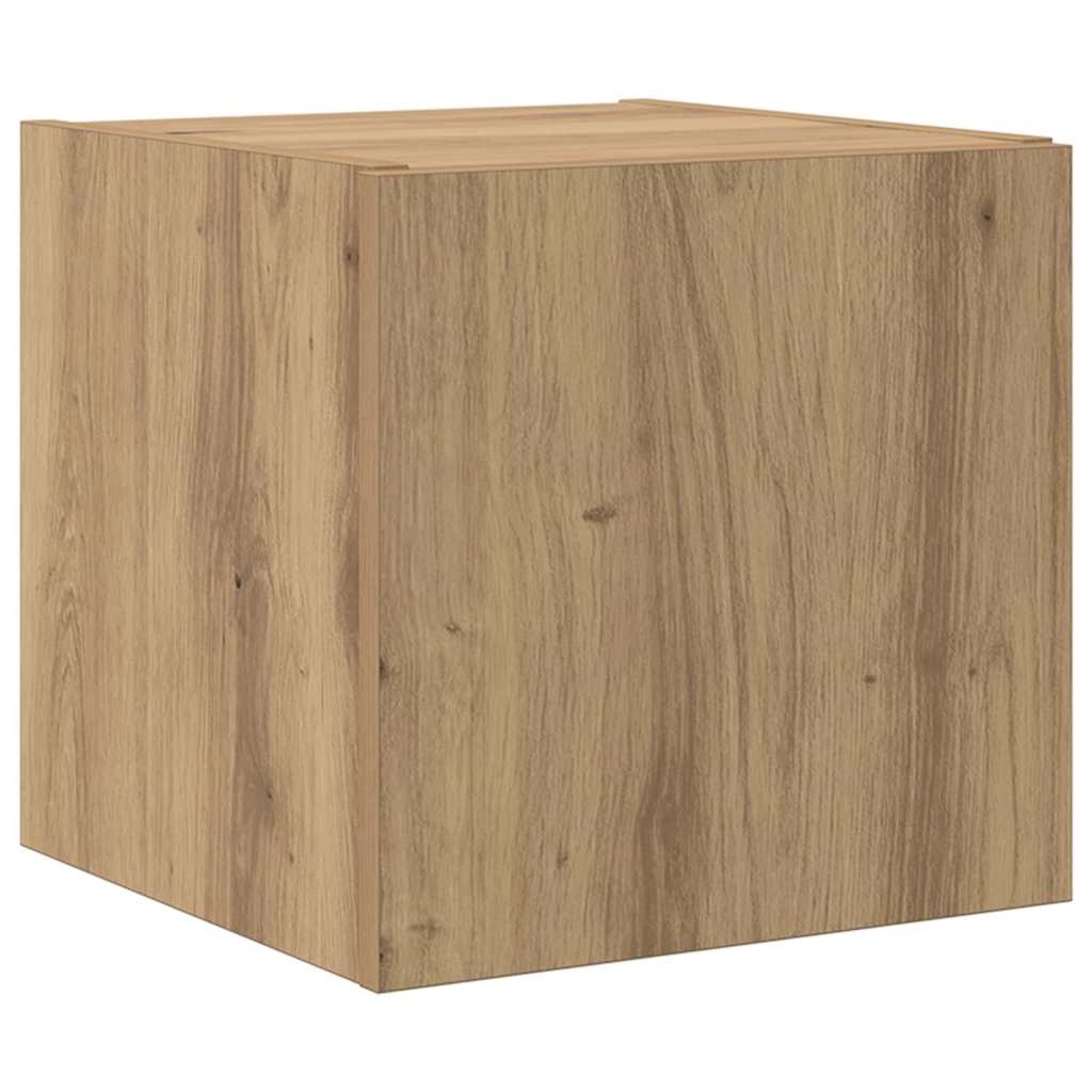 VidaXL TV Wandkast Ambachtelijk eiken 30,5 x 35 x 30 cm Bewerkt hout