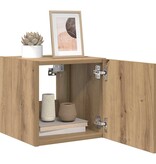 VidaXL TV Wandkast Ambachtelijk eiken 30,5 x 35 x 30 cm Bewerkt hout