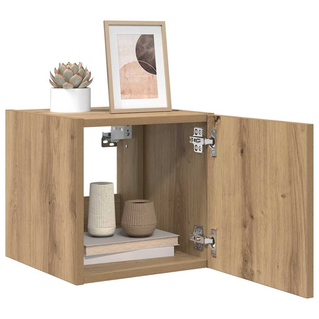 VidaXL TV Wandkast Ambachtelijk eiken 30,5 x 35 x 30 cm Bewerkt hout