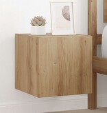 VidaXL TV Wandkast Ambachtelijk eiken 30,5 x 35 x 30 cm Bewerkt hout