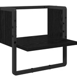 VidaXL Wandplank met plank Zwart Eiken 30 x 25 x 30 cm Bewerkt hout