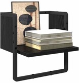 VidaXL Wandplank met plank Zwart Eiken 30 x 25 x 30 cm Bewerkt hout