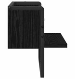 VidaXL Wandplank met plank Zwart Eiken 30 x 25 x 30 cm Bewerkt hout