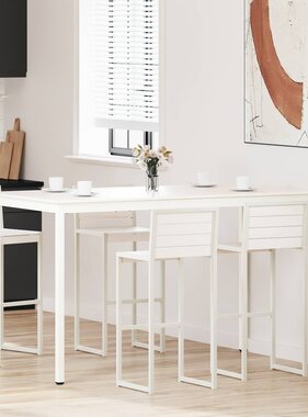 VidaXL Bartafel Wit 110 x 55 x 105 cm Massief grenenhout