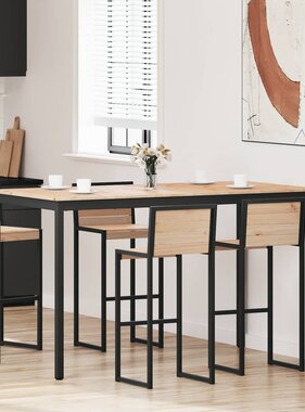 VidaXL Bartafel Naturel 110 x 55 x 105 cm Massief grenenhout
