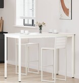 VidaXL Bartafel Wit 110 x 55 x 105 cm Massief grenenhout