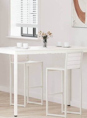 VidaXL Bartafel Wit 110 x 55 x 105 cm Massief grenenhout