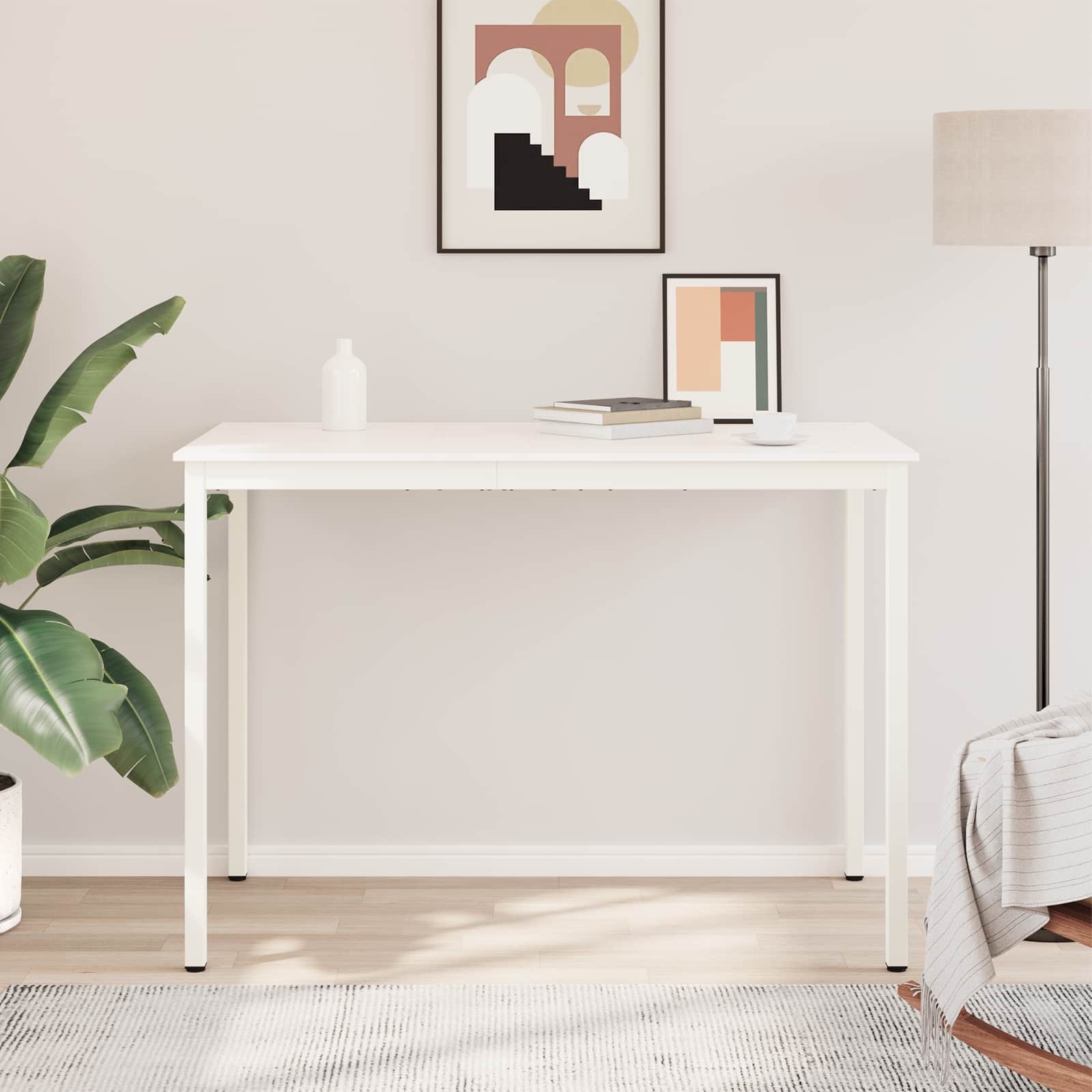 VidaXL Bartafel Wit 110 x 55 x 105 cm Massief grenenhout