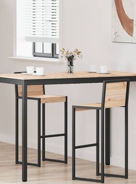 VidaXL Bartafel Naturel 110 x 55 x 105 cm Massief grenenhout