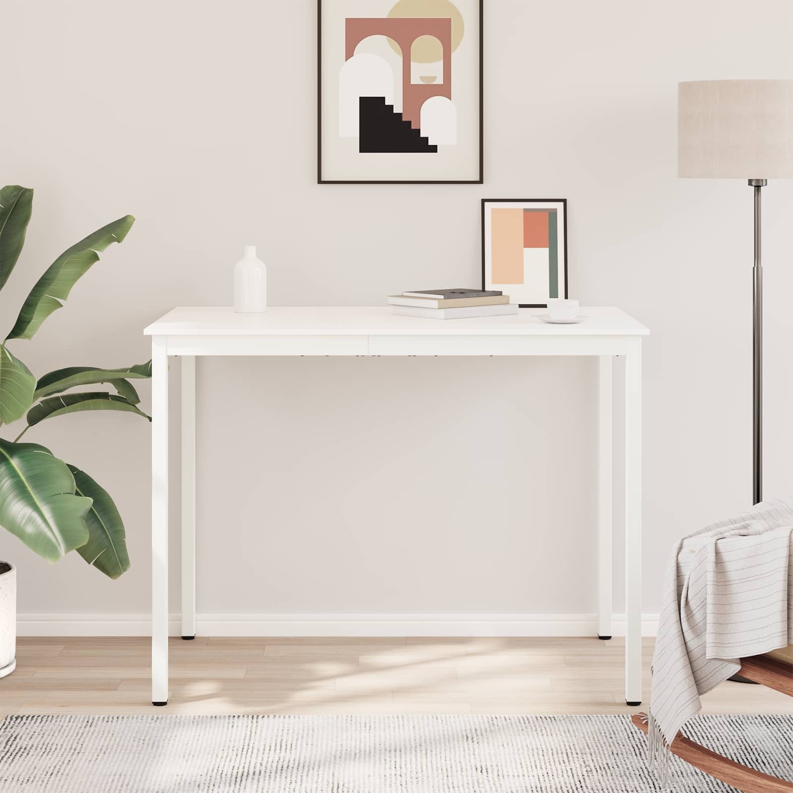 VidaXL Bartafel Wit 110 x 55 x 105 cm Massief grenenhout