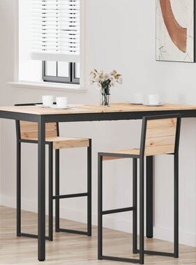 VidaXL Bartafel Naturel 110 x 55 x 105 cm Massief grenenhout