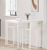 VidaXL Bartafel Wit 110 x 55 x 105 cm Massief grenenhout