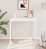 VidaXL Bartafel Wit 110 x 55 x 105 cm Massief grenenhout