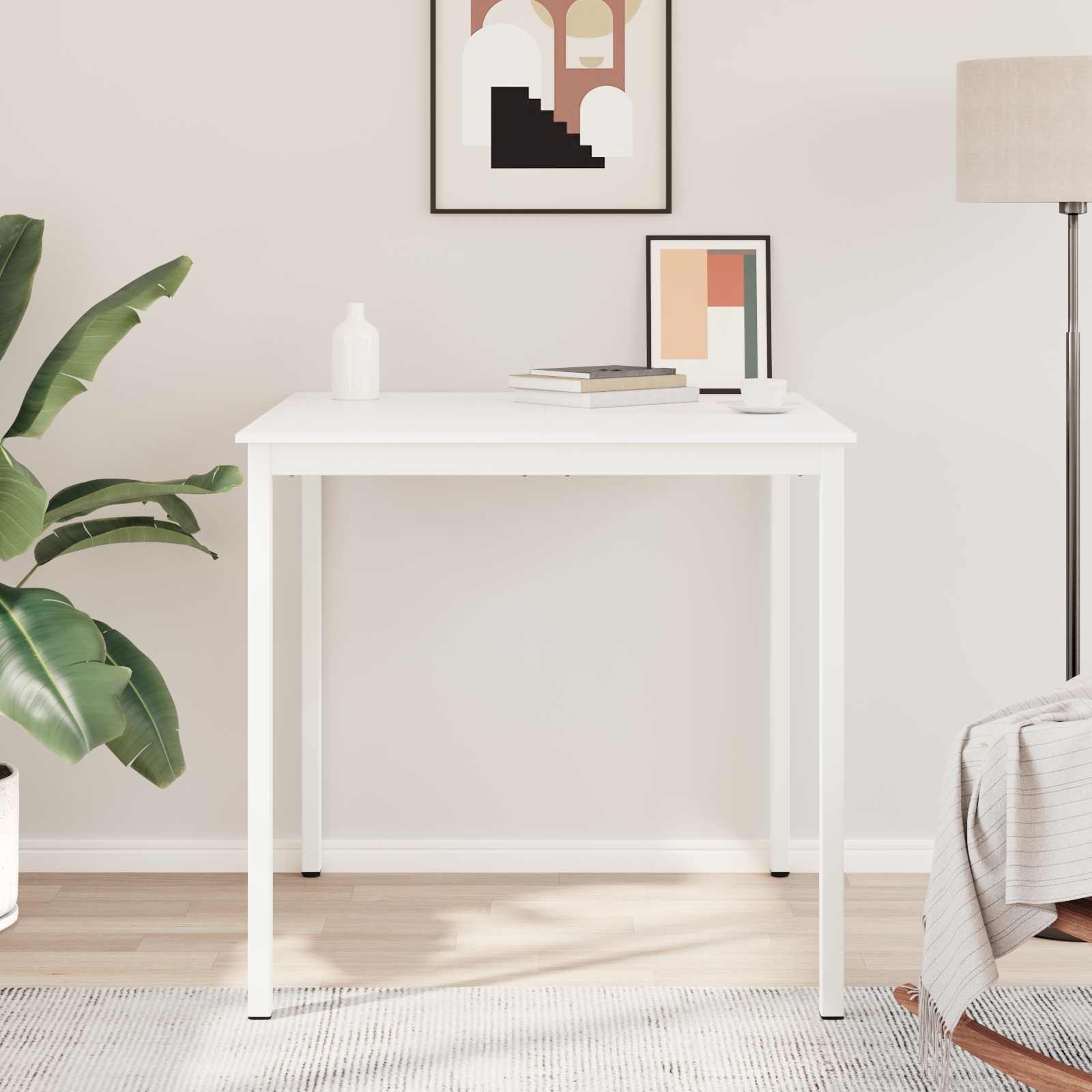 VidaXL Bartafel Wit 110 x 55 x 105 cm Massief grenenhout