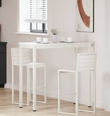 VidaXL Bartafel Wit 110 x 55 x 105 cm Massief grenenhout