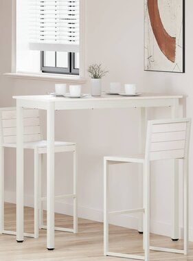 VidaXL Bartafel Wit 110 x 55 x 105 cm Massief grenenhout