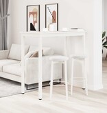 VidaXL Bartafel Wit 110 x 55 x 105 cm Massief grenenhout