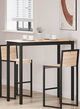 VidaXL Bartafel Naturel 110 x 55 x 105 cm Massief grenenhout