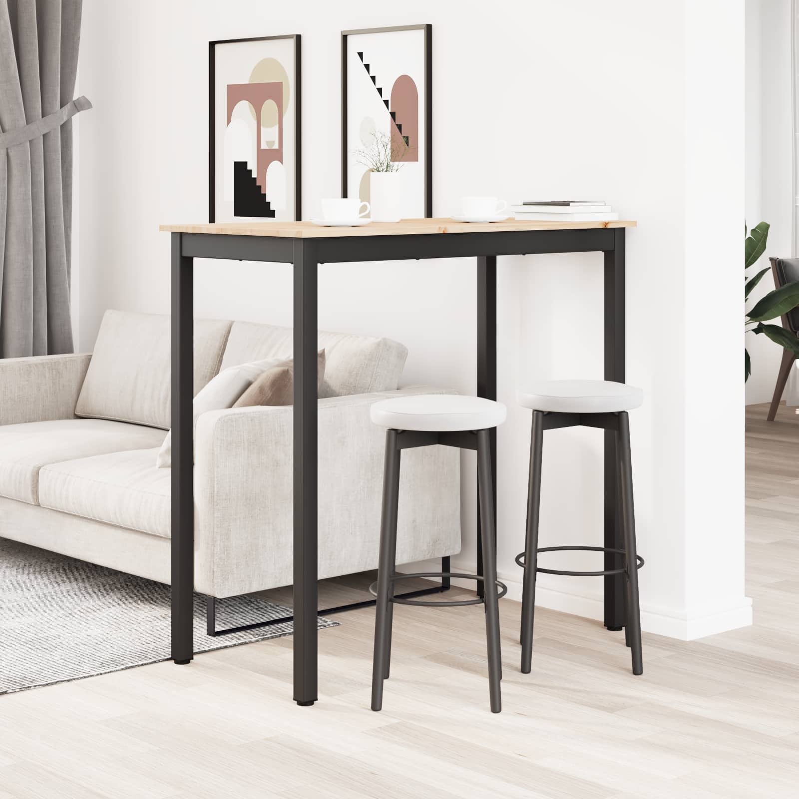 VidaXL Bartafel Naturel 110 x 55 x 105 cm Massief grenenhout