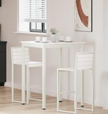 VidaXL Bartafel Wit 110 x 55 x 105 cm Massief grenenhout