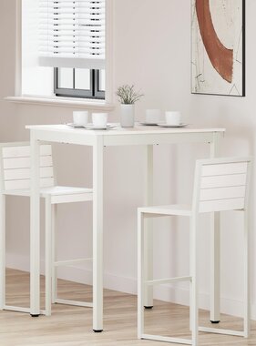 VidaXL Bartafel Wit 110 x 55 x 105 cm Massief grenenhout