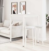 VidaXL Bartafel Wit 110 x 55 x 105 cm Massief grenenhout