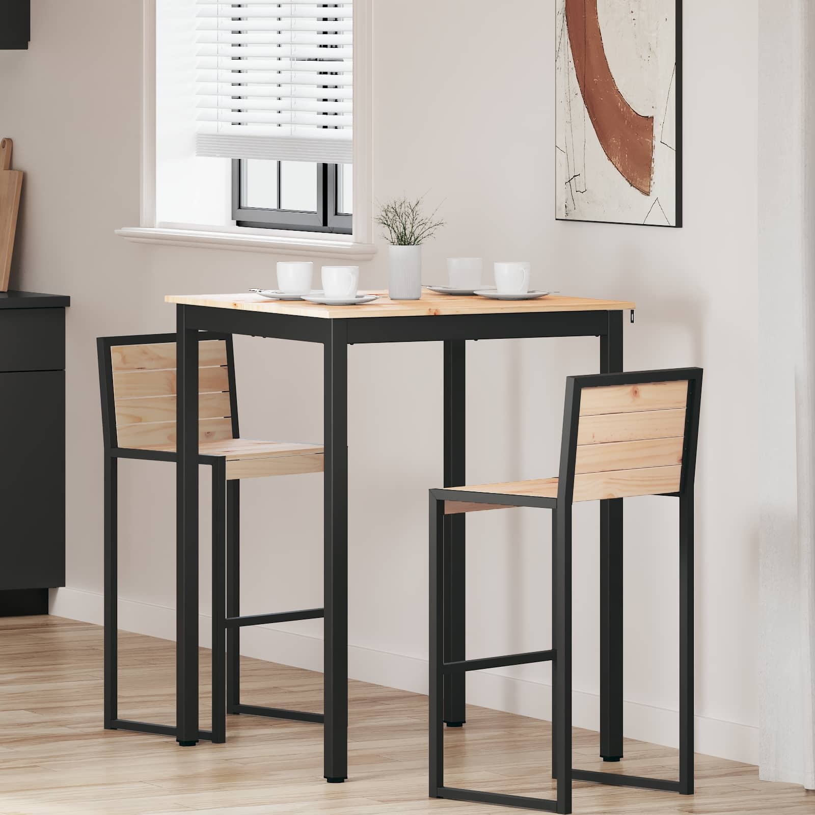 VidaXL Bartafel Naturel 110 x 55 x 105 cm Massief grenenhout