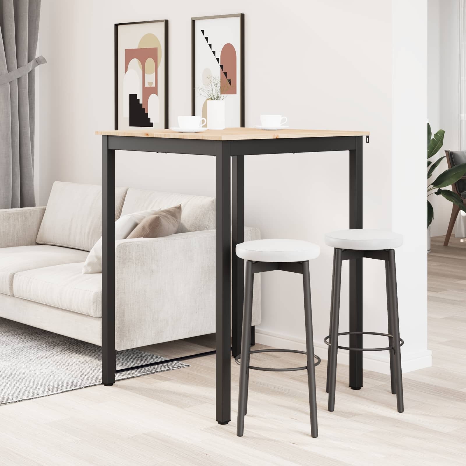 VidaXL Bartafel Naturel 110 x 55 x 105 cm Massief grenenhout