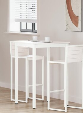 VidaXL Bartafel Wit 110 x 55 x 105 cm Massief grenenhout