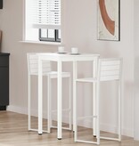 VidaXL Bartafel Wit 60 x 60 x 105 cm Massief grenenhout