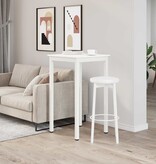 VidaXL Bartafel Wit 60 x 60 x 105 cm Massief grenenhout