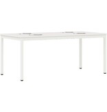 VidaXL Eettafel Wit 180 x 90 x 75 cm Massief grenenhout