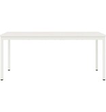 VidaXL Eettafel Wit 180 x 90 x 75 cm Massief grenenhout