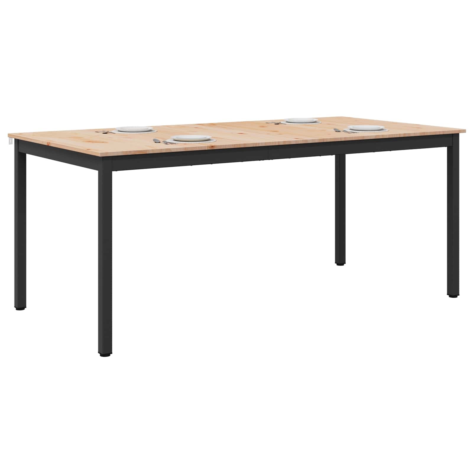VidaXL Eettafel Naturel 180 x 90 x 75 cm Massief grenenhout