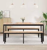 VidaXL Eettafel Naturel 180 x 90 x 75 cm Massief grenenhout
